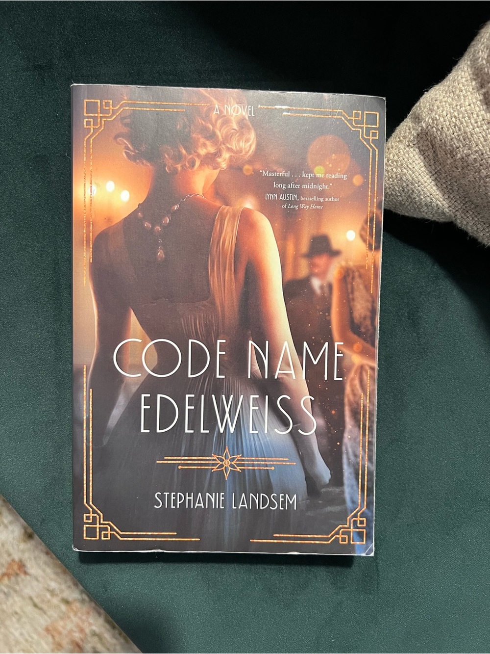 Code Name Edelweiss by Stephanie Landsem - Gold & Black Cover